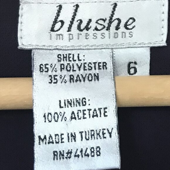 Blushe Impressions Vintage Nautical Sheath Dress: Navy w/Gold Buttons, Size 6 - Picture 9 of 10